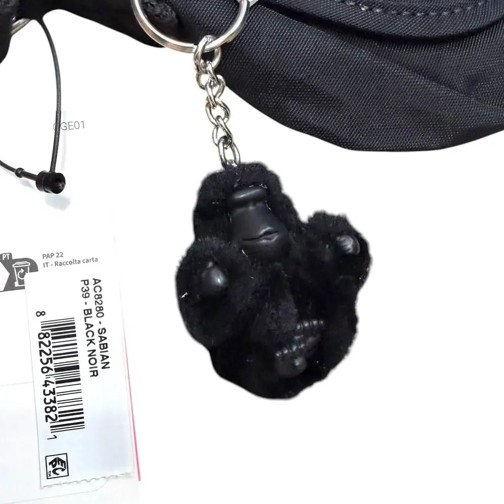 Kipling Sabian Crossbody Mini Bag NWT Black Noir Utility Adjustable Everyday
